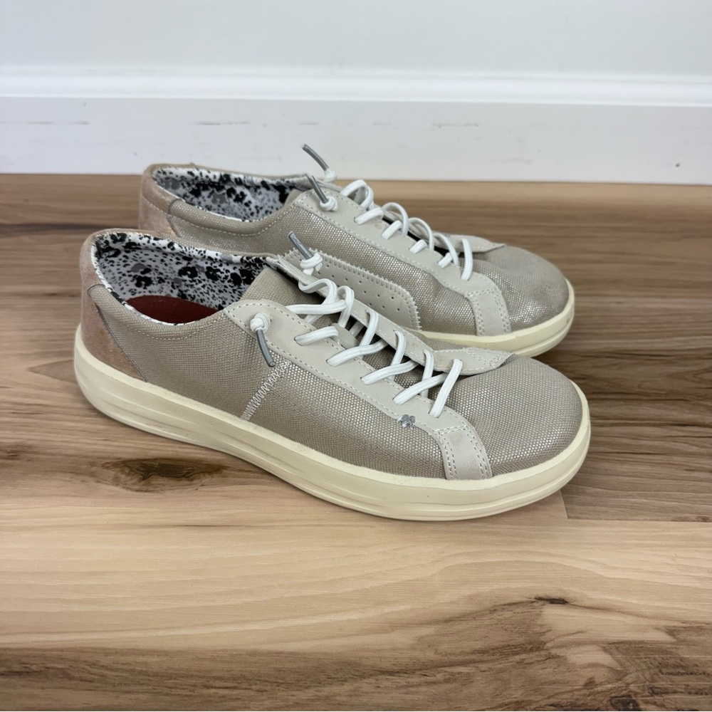 Hey Dude Light Gray Sneakers with White Accents